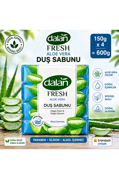 Dalan صابون الاستحمام بالصبار الطبيعي والجلسرين (150 جرام * 4 600 جرام)