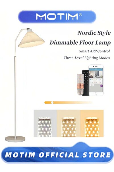 MOTIM Modern Dimmable Floor Lamp Nordic Style Living Room Bedroom Creative Be...