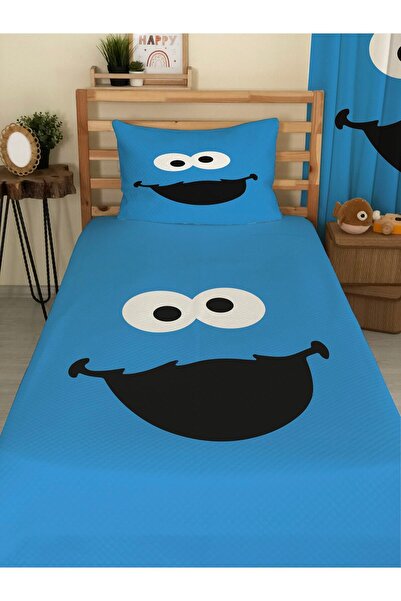 milbaygrup Cute Monster Patterned Baby and Kids Printed Single Pique Set 160X...