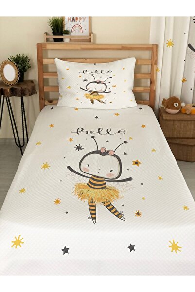 milbaygrup طقم بيكيه فردي مطبوع عليه نحلة ميلروما للأطفال والرضع مقاس 160x230...