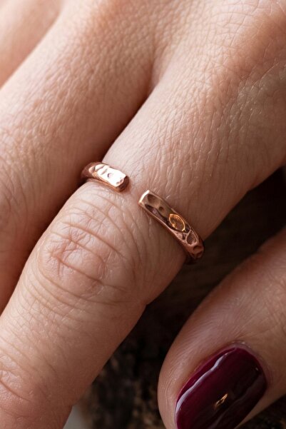 NBS Beautiful Naturel Stones خاتم من النحاس النقي قابل للتعديل، موديل عصري من...