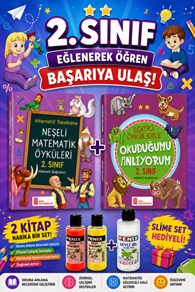 Ata Yayıncılık 2.Sınıf Neşeli Matematik Öyküleri + Eğitici Öykülerle Okuduğum...