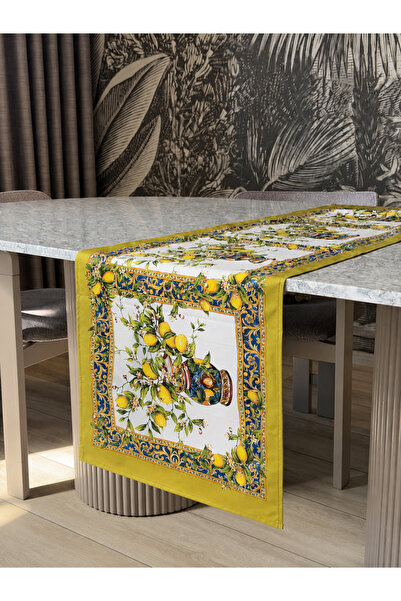 Skhome Çiçekli Modern Dekoratif Baskılı Runner 1 Adet 40x140cm (SKR-74)