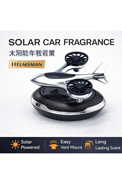 iqra Solar Powered Car Air Freshener Rotating Aromatherapy Diffuser