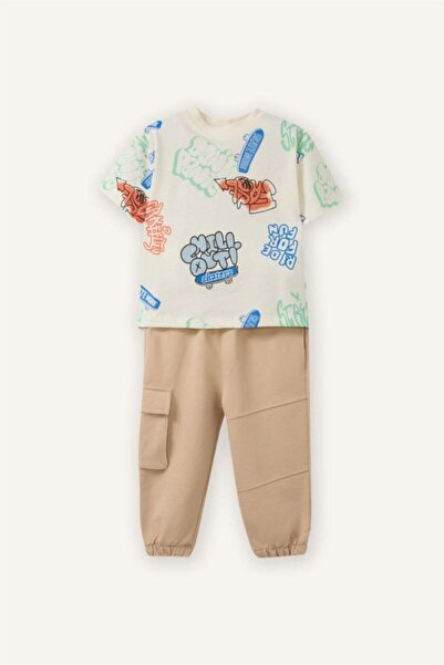 DeFacto Skateboard Printed 2-Piece Set Baby Boy (26 Sm)