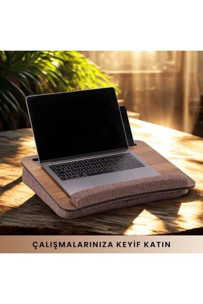Yıldızan tua shop -LS013 Minderli Laptop Sehpası (Ceviz) 1022020