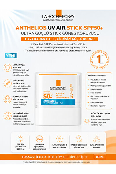 La Roche Posay Anthelios Uv Air Spf50+ Stick 10 ml - Stick That Provides Very...
