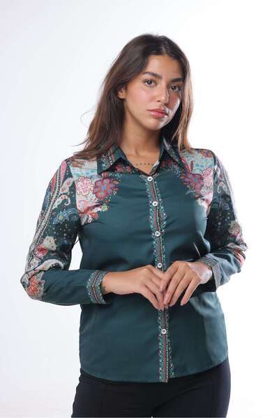 BRATO Blouse with Closed Buttons