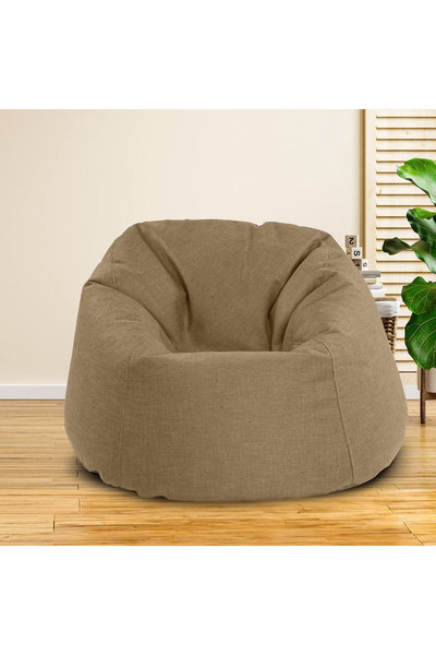 In House Solly Linen Bean Bag Chair - Medium - Beige