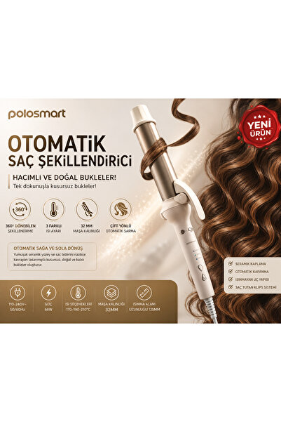 Polosmart مصفف الشعر الأوتوماتيكي سوفت ليدي – تجعيدات ذات مظهر احترافي مع ملق...