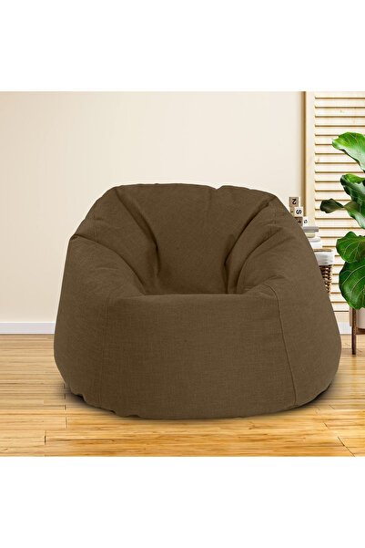 In House Solly Linen Bean Bag Chair - Large - Brown
