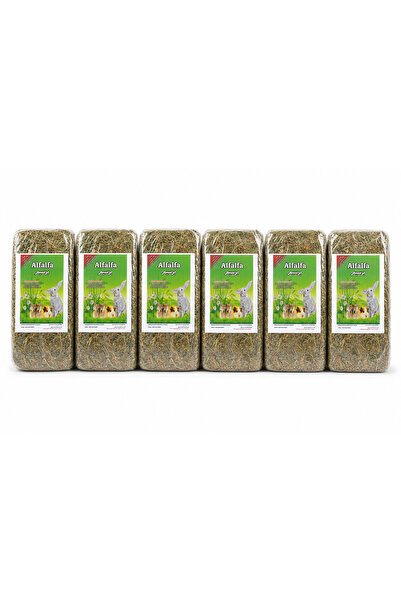 Alfalfa Natural Small Animal Food 1kg (Pack of 6) | 6kg Barseem Hay for Rabbi...