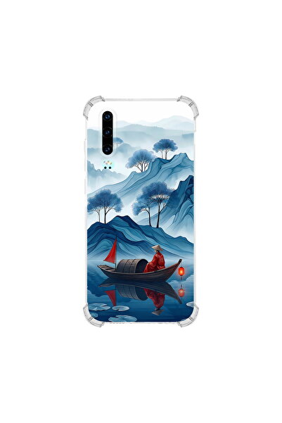 PrintiFy Huawei P30 ile Uyumlu Simya Serisi Sonsuz Akış Tasarımlı Uv Baskılı ...