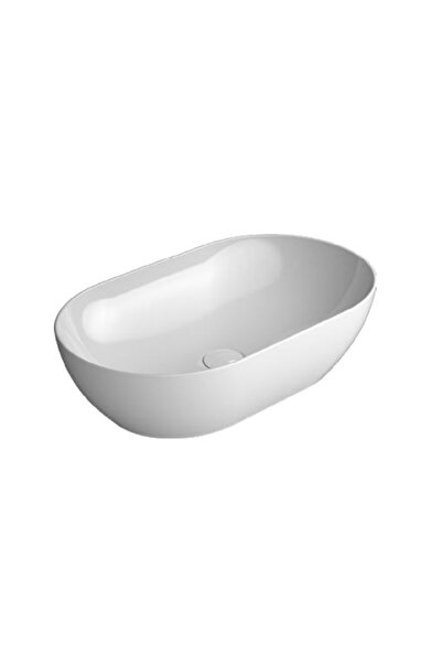 GSI Pura Επικαθήμενος Νιπτήρας Πορσελάνης 60x37εκ White