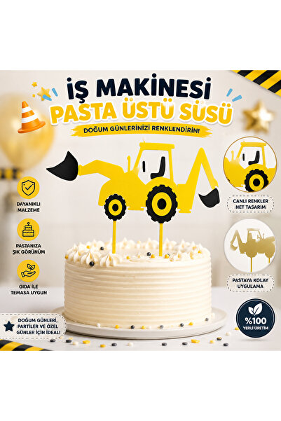 LİYA3D Business Machine Cake Topper – Scoop Themed Birthday Cake Decoration –...