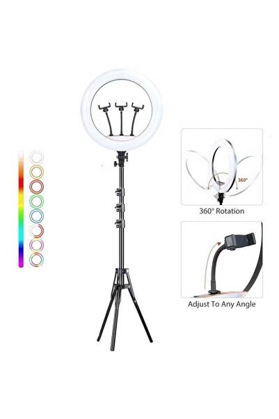 RGB MJ-45 Ring Light With 360 Degree Free Rotation Free Adjustment And Eye Pr...