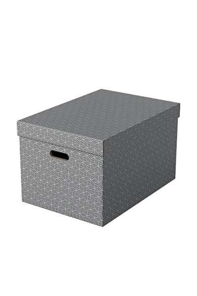 Esselte Cutie de depozitare din plastic cu capac, gri, 51x35x30cm, 3 bucăți