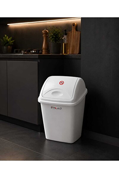 Asil Plastik Elegance 7.5 Liter Multi-Purpose Trash Can with Swinging Lid