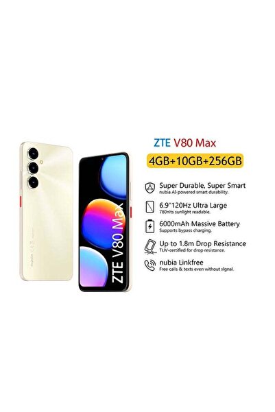 ZTE V80 Max 6.9-inch HD+ 120Hz 4G+10G RAM 256GB 6000mAh 50MP AI Triple Camera...