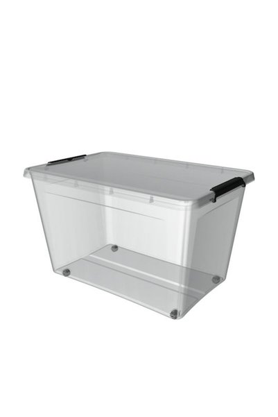 Orplast Cutie de depozitare din plastic cu capac, transparentă, 39x58x35cm, 1...