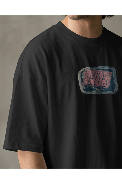 buzagi Fight Club Regular Unisex Black T-Shirt