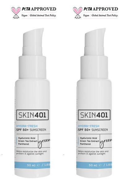Skin401 SPF 50+ Nemlendirici & Tazeleyici Güneş Kremi 2'li Set
