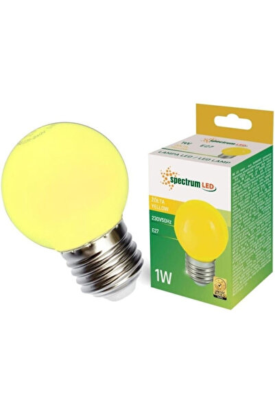 Spectrum Bec LED 1W pentru soclu E27 Galben