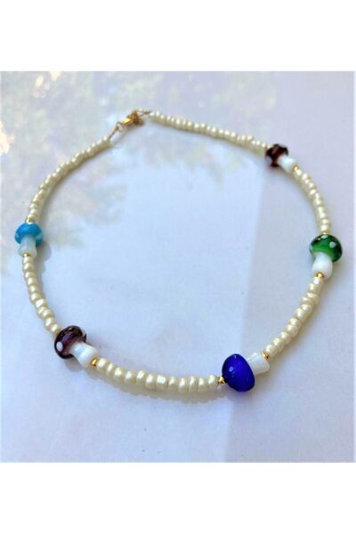 Handmade Αστείο Κολιέ Μανιτάρι