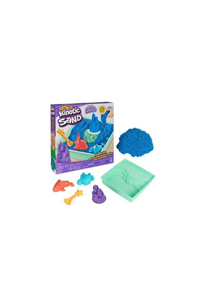 Noname Σετ «Kinetic Sand Blue Spin Master Kinetic Sand Sandbox» με δίσκο και ...