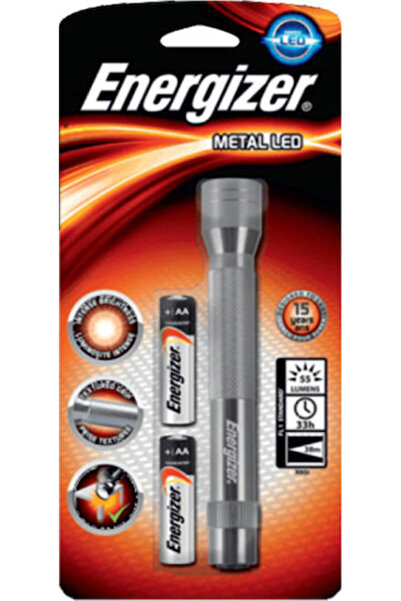 Energizer Φακός LED IPX4 με Μέγιστη Φωτεινότητα 55lm Μεταλλικός 2ΑΑ 2 τεμάχια...