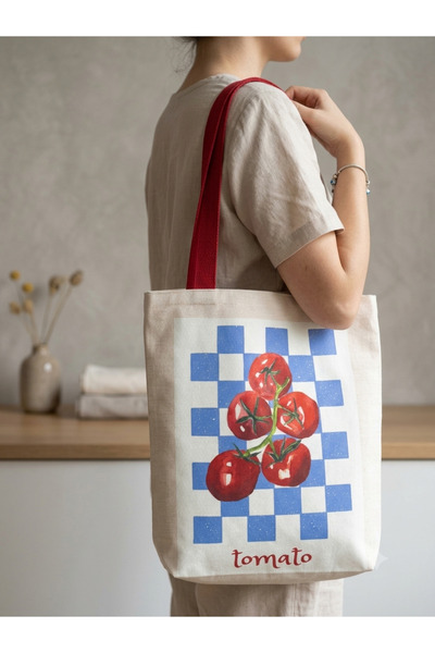 ngn collection Geantă tote din pânză cu căptușeală interioară 42x38x10 cm Gea...