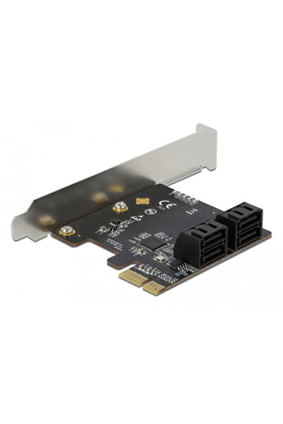 DELOCK κάρτα επέκτασης PCIe σε 4x SATA 90010, 6Gb/s, Low Profile