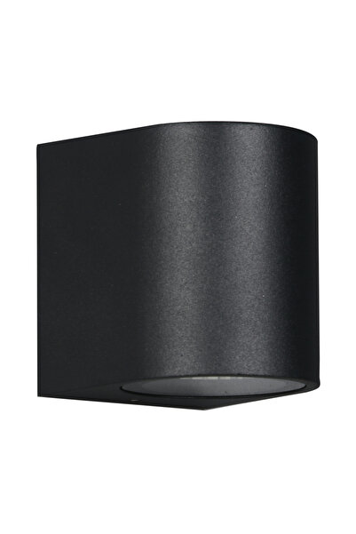 POWERTECH φωτιστικό τοίχου HLL-0187 για GU10 λάμπα, μεταλλικό, IP65, μαύρο