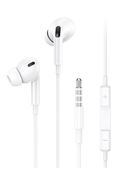 Usams earphones με μικρόφωνο EP-41, 3.5mm σύνδεση, Φ10mm, 1.2m, λευκά