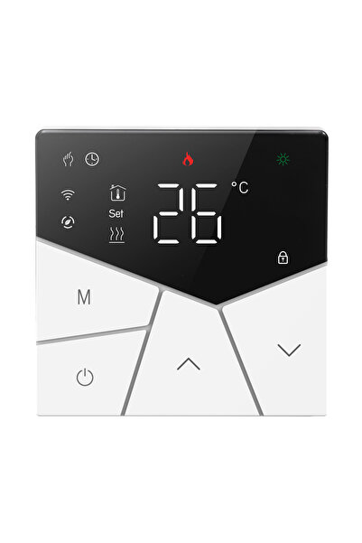 unbranded Smart θερμοστάτης αερίου BHT-15GCLW, WiFi, χωνευτός, μαύρος