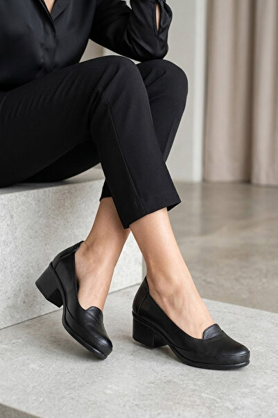 Solly Famous 71 Black Genuine Leather Women's Shoes