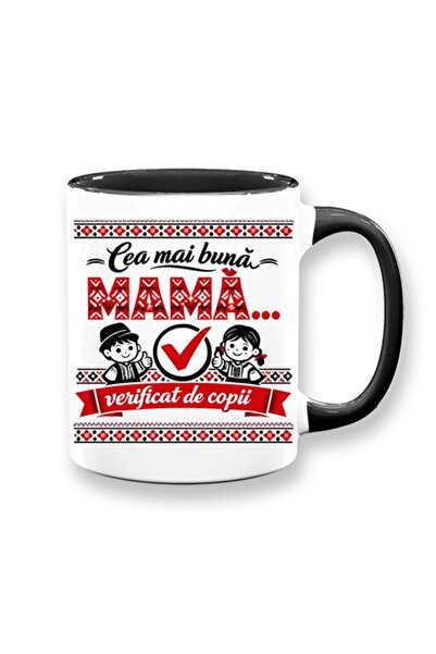 OEM Cană cu mesaj amuzant: "Cea mai bună mamă... verificată de copii", Model ...