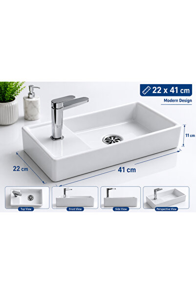 Turavit Smart Lavabo 22x41 (Mini) Dar Yer Kullanım İçin