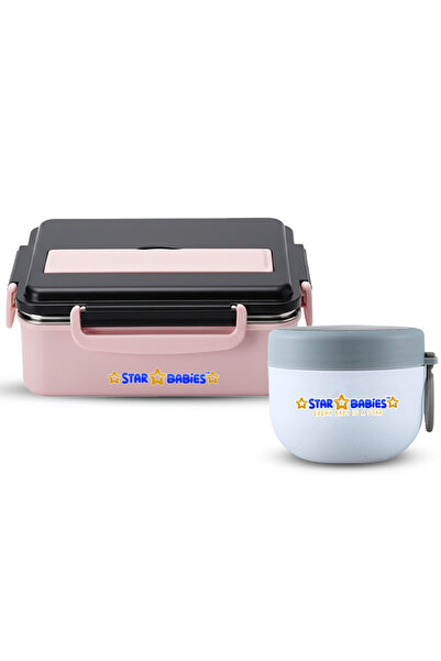 STAR BABiES - Stainless steel lunch box with food jar .