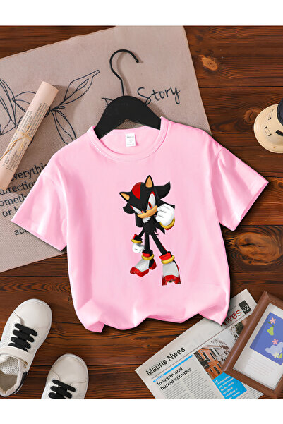 MAGORS تيشيرت للأطفال من SONIC THE HEDGEHOG بطبعة الموسم الجديد وياقة دائرية ...