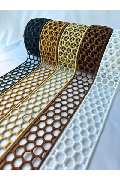 Yıldızan Msa Shop Thick Honeycomb Design Decorative Strip Accessory (White) 9...