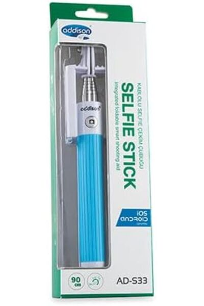Yıldızan Atu Shop Addison Ad-S33 Wired White/Blue Selfie Stick 511005