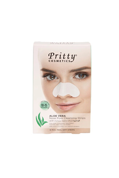 Pritty PrittyNose Pore Cleansing Strips With Aloe Vera - 6 Pcs-بريتي شرائح تن...