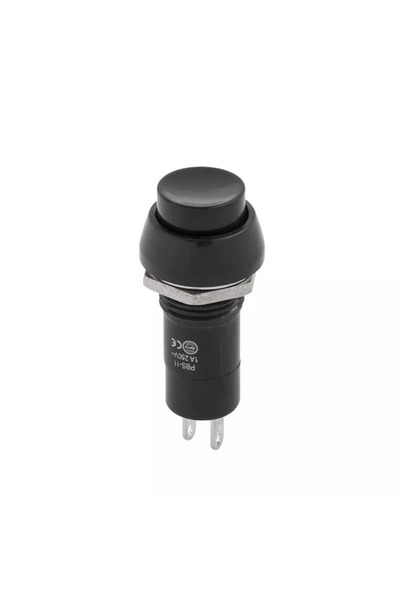 OEM Intrerupator OFF-ON negru prin apasare cu retinere rotund 1A 230VAC PBS 11A