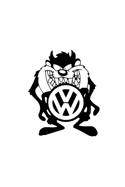 Amo-Stickers Sticker auto Volkswagen Taz 25cm Rosu
