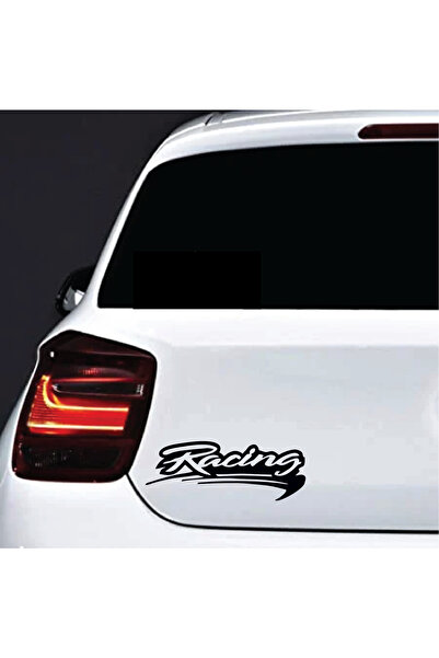 Amo-Stickers Стикер за кола Racing2 30 см Тъмно сив