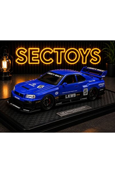 scntoys Nissan Skyline Lbwk Diecast Model Car Blue Super Silhouette Nissan Sk...