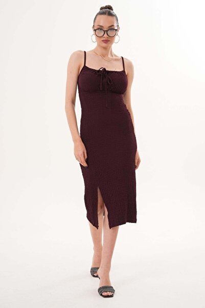 DazzUp Women's Strappy Wrap Fabric Dress