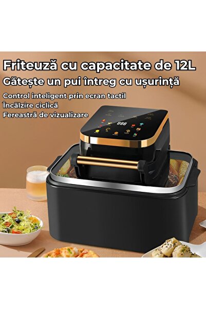 Medeyatech Friteuza profesionala cu aer cald 3 in1 digitala fara ulei Medeyat...