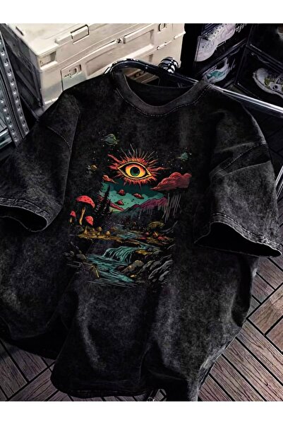 JANTIL MODA 🔥   Tricou unisex oversize cu imprimeu grafic minimalist, lavabi...